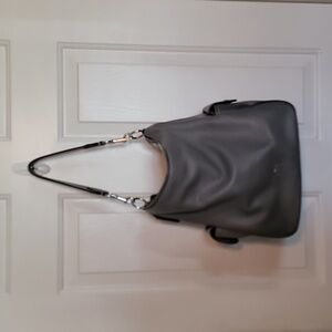 Grey Leather Coach Purse